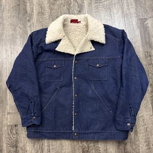 Vintage Dickies Western Ranch Denim Jacket Sherpa Lined